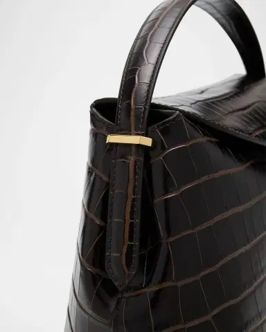 Toteme T-Lock Croc-Embossed Top-Handle Bag | Thumbnail 5 Toteme T-Lock Croc-Embossed Top-Handle Bag | Thumbnail 5