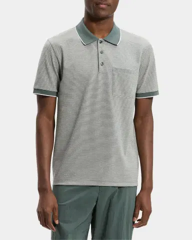 Theory Men's Birdseye Pique Pocket Polo Shirt | Thumbnail 4 Theory Men's Birdseye Pique Pocket Polo Shirt | Thumbnail 4