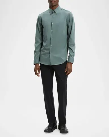 Theory Men's Sylvain Shirt in Structure Knit | Thumbnail 2 Theory Men's Sylvain Shirt in Structure Knit | Thumbnail 2