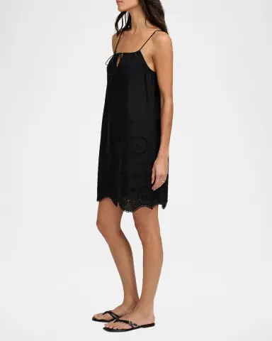 Favorite Daughter The Pretty Please Cotton Eyelet Mini Dress | Thumbnail 4 Favorite Daughter The Pretty Please Cotton Eyelet Mini Dress | Thumbnail 4