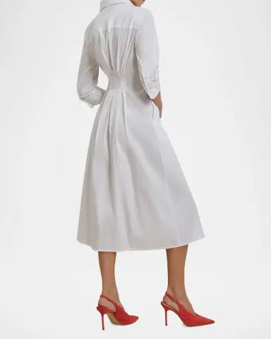 Favorite Daughter The Well Mannered Stretch Cotton Midi Dress | Thumbnail 3 Favorite Daughter The Well Mannered Stretch Cotton Midi Dress | Thumbnail 3