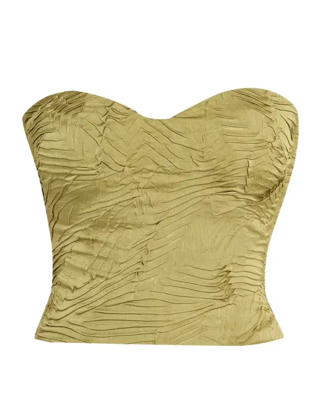 Heleen Satin Strapless Crop Top Heleen Satin Strapless Crop Top
