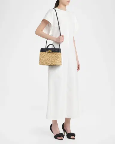 Bottega Veneta Andiamo Small Raffia Crossbody Bag | Thumbnail 5 Bottega Veneta Andiamo Small Raffia Crossbody Bag | Thumbnail 5