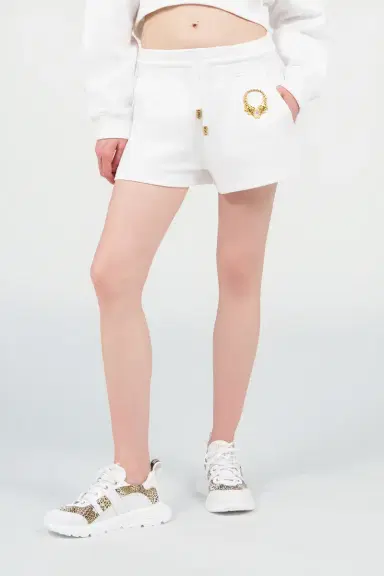 Roberto Cavalli White Roar Shorts | Thumbnail 2 Roberto Cavalli White Roar Shorts | Thumbnail 2