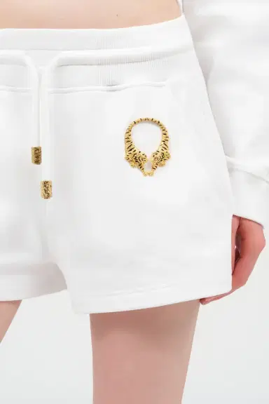 Roberto Cavalli White Roar Shorts | Thumbnail 5 Roberto Cavalli White Roar Shorts | Thumbnail 5