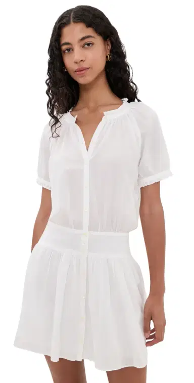 PAIGE Nisha Mini Dress White | Thumbnail 1 PAIGE Nisha Mini Dress White | Thumbnail 1