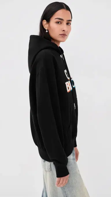 Casablanca Logo Embroidered Hooded Sweatshirt Black | Thumbnail 4 Casablanca Logo Embroidered Hooded Sweatshirt Black | Thumbnail 4