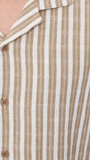 RAILS Fielder Shirt Khaki White tripe | Thumbnail 6 RAILS Fielder Shirt Khaki White tripe | Thumbnail 6
