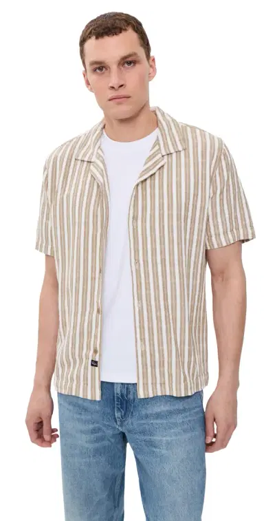 RAILS Fielder Shirt Khaki White tripe | Thumbnail 1 RAILS Fielder Shirt Khaki White tripe | Thumbnail 1
