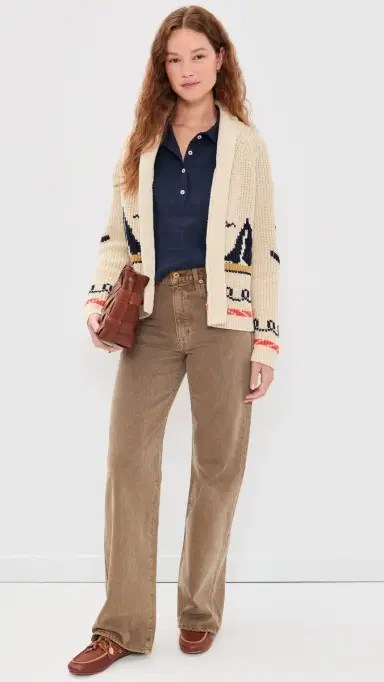 The Great. THE GREAT. The Sailboat Lodge Cardigan Cream 2 | Thumbnail 5 The Great. THE GREAT. The Sailboat Lodge Cardigan Cream 2 | Thumbnail 5