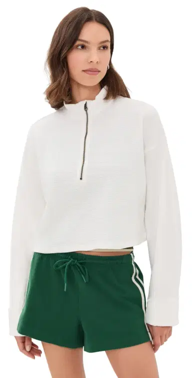 Free People Celeste Quarter Zip Sweatshirt Clean | Thumbnail 1 Free People Celeste Quarter Zip Sweatshirt Clean | Thumbnail 1