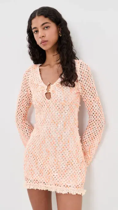 En Saison Gigi Mini Dress Peach M | Thumbnail 2 En Saison Gigi Mini Dress Peach M | Thumbnail 2