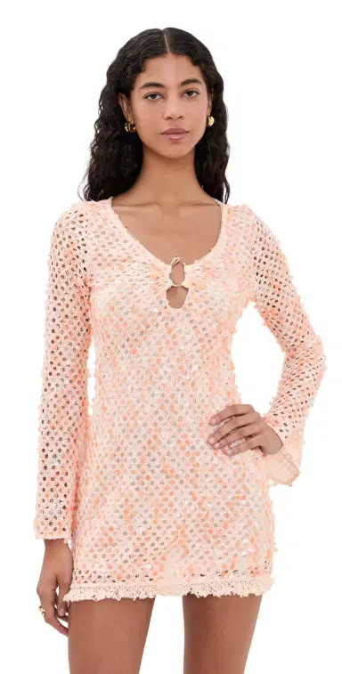 En Saison Gigi Mini Dress Peach M | Thumbnail 1 En Saison Gigi Mini Dress Peach M | Thumbnail 1