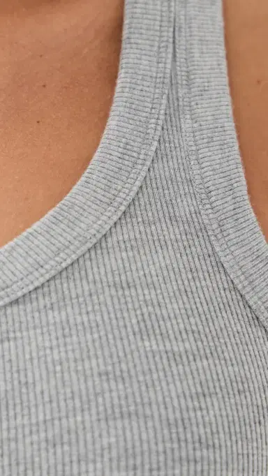 SPRWMN Rib Fitted coop Tank Heathered Grey | Thumbnail 6 SPRWMN Rib Fitted coop Tank Heathered Grey | Thumbnail 6