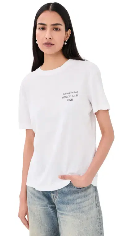 Acne Studios Short Sleeve T-Shirt Off White | Thumbnail 1 Acne Studios Short Sleeve T-Shirt Off White | Thumbnail 1