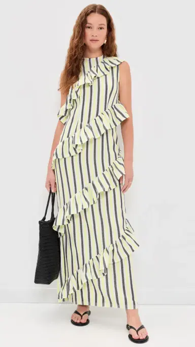 Marrakshi Life The piral Ruffle Dress tripe 22 | Thumbnail 5 Marrakshi Life The piral Ruffle Dress tripe 22 | Thumbnail 5
