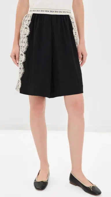 Sea Lisette Solid Knee Shorts Black | Thumbnail 2 Sea Lisette Solid Knee Shorts Black | Thumbnail 2