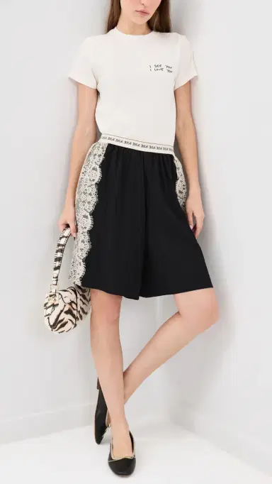 Sea Lisette Solid Knee Shorts Black | Thumbnail 5 Sea Lisette Solid Knee Shorts Black | Thumbnail 5