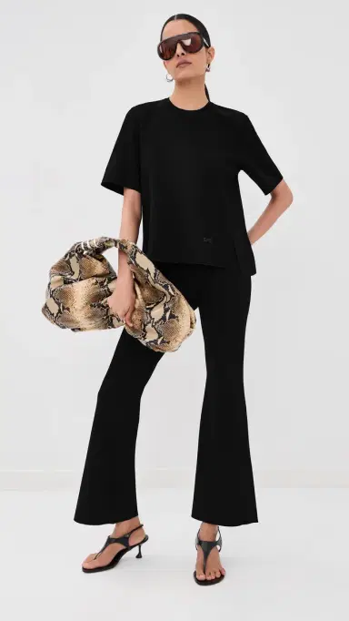 Stella McCartney Compact Knit Iconic Trousers Black | Thumbnail 2 Stella McCartney Compact Knit Iconic Trousers Black | Thumbnail 2