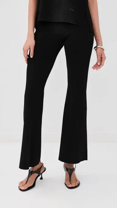 Stella McCartney Compact Knit Iconic Trousers Black | Thumbnail 3 Stella McCartney Compact Knit Iconic Trousers Black | Thumbnail 3