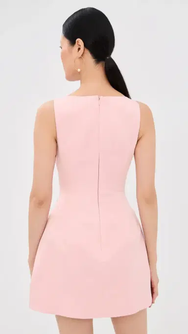 Leo Lin Ali Embroidered Mini Dress Bouquet Print in Pastel Pink | Thumbnail 3 Leo Lin Ali Embroidered Mini Dress Bouquet Print in Pastel Pink | Thumbnail 3