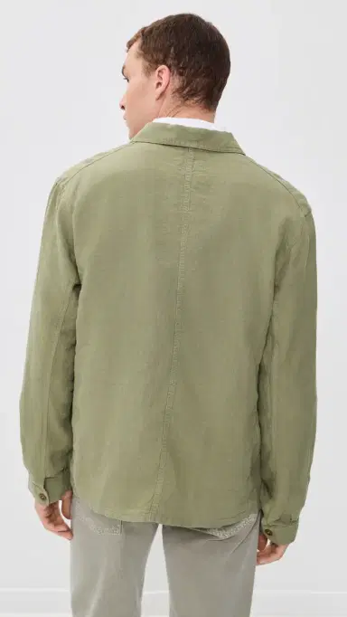 Polo Ralph Lauren Original Label Linen Chore Jacket Sage Green | Thumbnail 3 Polo Ralph Lauren Original Label Linen Chore Jacket Sage Green | Thumbnail 3