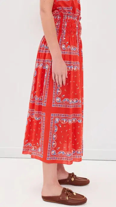 THE GREAT. The Canary Skirt Red Sailboat Bandana | Thumbnail 4 THE GREAT. The Canary Skirt Red Sailboat Bandana | Thumbnail 4