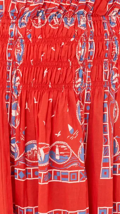 THE GREAT. The Canary Skirt Red Sailboat Bandana | Thumbnail 6 THE GREAT. The Canary Skirt Red Sailboat Bandana | Thumbnail 6