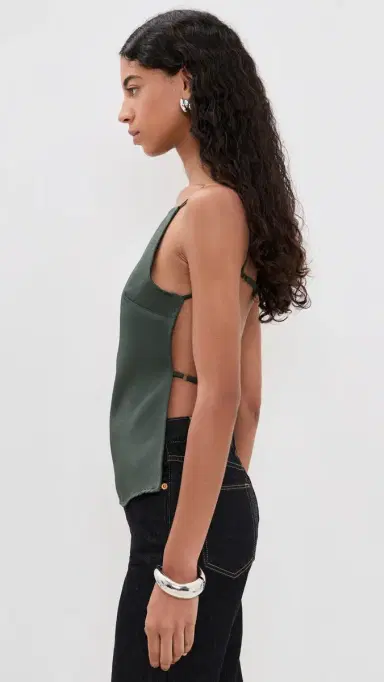LIONESS Camille Backless Top Dark Olive | Thumbnail 4 LIONESS Camille Backless Top Dark Olive | Thumbnail 4