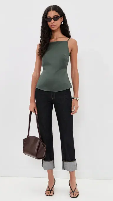 LIONESS Camille Backless Top Dark Olive | Thumbnail 5 LIONESS Camille Backless Top Dark Olive | Thumbnail 5