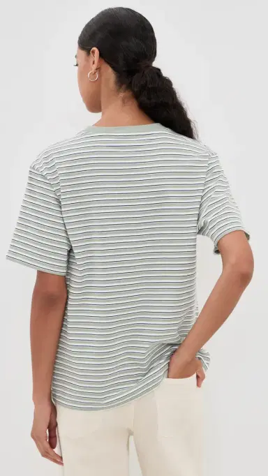 Good American The Oversized Tee Clean tripe Mosswel | Thumbnail 3 Good American The Oversized Tee Clean tripe Mosswel | Thumbnail 3