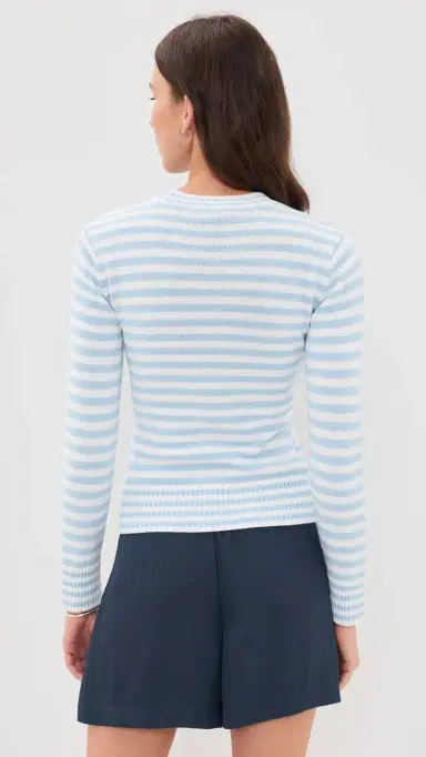 Rowing Blazers Cotton Sailboat Striped Sweater ight Blue White Stripe | Thumbnail 3 Rowing Blazers Cotton Sailboat Striped Sweater ight Blue White Stripe | Thumbnail 3