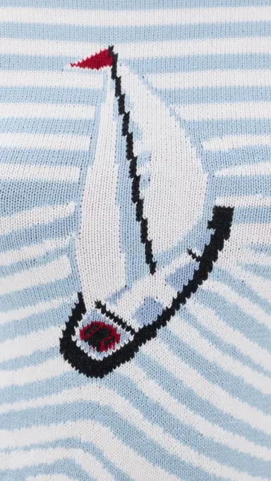 Rowing Blazers Cotton Sailboat Striped Sweater ight Blue White Stripe | Thumbnail 6 Rowing Blazers Cotton Sailboat Striped Sweater ight Blue White Stripe | Thumbnail 6