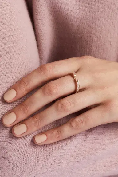 NOUVEL HERITAGE Diamond PM Tuxedo Eternity Mood Ring | Thumbnail 2 NOUVEL HERITAGE Diamond PM Tuxedo Eternity Mood Ring | Thumbnail 2
