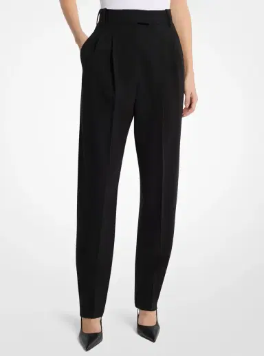 Michael Kors Collection Dru Pleated Stretch Tissue Wool Crepe Trousers | Thumbnail 2 Michael Kors Collection Dru Pleated Stretch Tissue Wool Crepe Trousers | Thumbnail 2