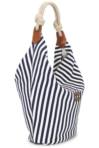 Miu Miu Cannette Righe Pelle Tote Bag | Thumbnail 4 Miu Miu Cannette Righe Pelle Tote Bag | Thumbnail 4