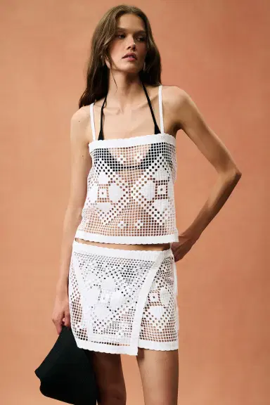 St. Agni for FWRD Geometric Crochet Tie Top | Thumbnail 2 St. Agni for FWRD Geometric Crochet Tie Top | Thumbnail 2