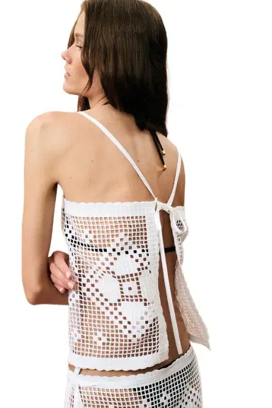 St. Agni for FWRD Geometric Crochet Tie Top | Thumbnail 1 St. Agni for FWRD Geometric Crochet Tie Top | Thumbnail 1