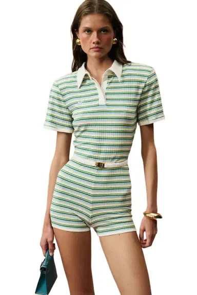 Rowen Rose for FWRD Short Sleeve Romper | Thumbnail 1 Rowen Rose for FWRD Short Sleeve Romper | Thumbnail 1