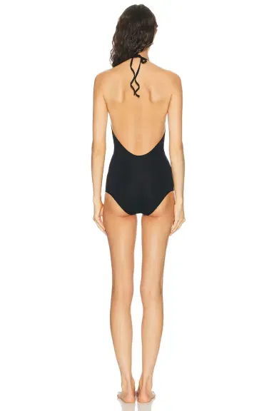 Toteme Halter Tie One Piece Swimsuit | Thumbnail 3 Toteme Halter Tie One Piece Swimsuit | Thumbnail 3