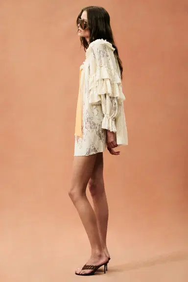 SIEDRES for FWRD Ruffle Lace Mini Dress | Thumbnail 3 SIEDRES for FWRD Ruffle Lace Mini Dress | Thumbnail 3