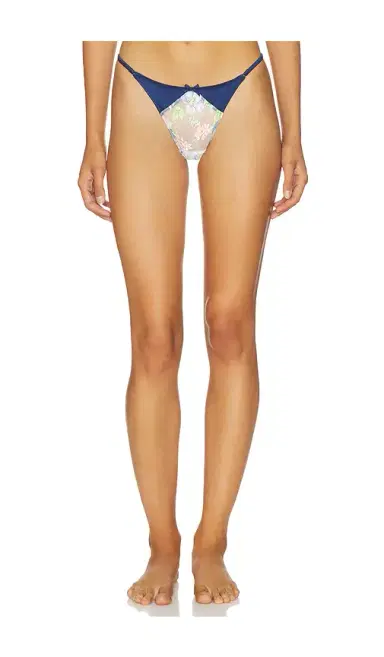 Fleur du Mal Delara Embroidered Thong | Thumbnail 1 Fleur du Mal Delara Embroidered Thong | Thumbnail 1