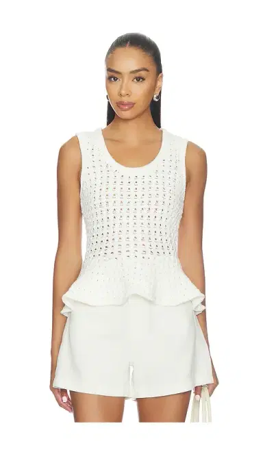 PISTOLA Anna Peplum Sweater Tank | Thumbnail 1 PISTOLA Anna Peplum Sweater Tank | Thumbnail 1