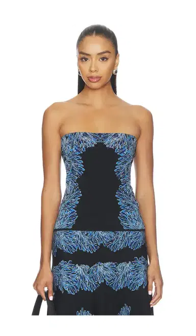 Ulla Johnson Madelie Strapless Knit Jacquard Top | Thumbnail 1 Ulla Johnson Madelie Strapless Knit Jacquard Top | Thumbnail 1