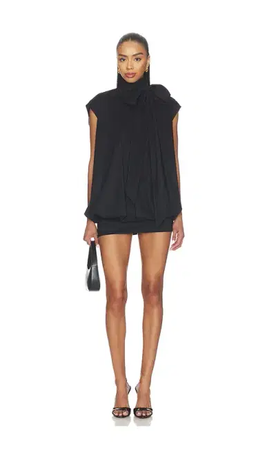 Prabal Gurung Tie-neck Cocoon Mini Dress | Thumbnail 1 Prabal Gurung Tie-neck Cocoon Mini Dress | Thumbnail 1