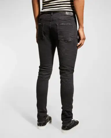 PURPLE Men's Slim-Fit Distressed Low-Rise Skinny Jeans | Thumbnail 4 PURPLE Men's Slim-Fit Distressed Low-Rise Skinny Jeans | Thumbnail 4