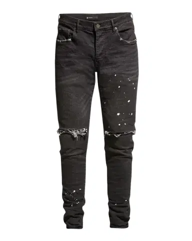 PURPLE Men's Slim-Fit Distressed Low-Rise Skinny Jeans | Thumbnail 1 PURPLE Men's Slim-Fit Distressed Low-Rise Skinny Jeans | Thumbnail 1