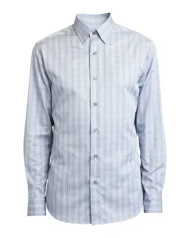 Brioni Men's Cotton Grid Check Sport Shirt | Thumbnail 1 Brioni Men's Cotton Grid Check Sport Shirt | Thumbnail 1