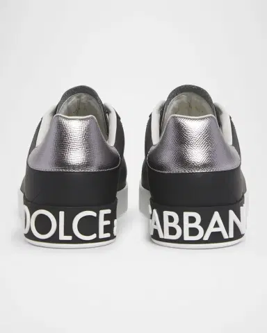 Dolce & Gabbana Men's Calfskin Portofino Low-Top Sneakers | Thumbnail 6 Dolce & Gabbana Men's Calfskin Portofino Low-Top Sneakers | Thumbnail 6