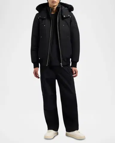 Moose Knuckles Men's Shearling Ballistic Bomber Jacket | Thumbnail 2 Moose Knuckles Men's Shearling Ballistic Bomber Jacket | Thumbnail 2